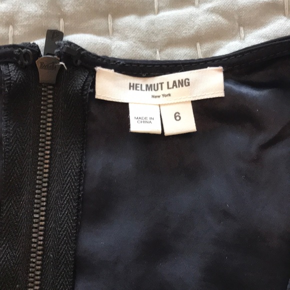 Helmut Lang Silk Black Mini Dress Size 6 - Picture 6 of 9
